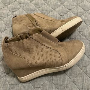 Worn ONCE tan size 7 boots- Target brand a new day